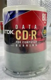 TDK CD-R Blank Recordable Disc CD 700 MB 80 min 48x 100PK New