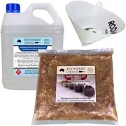 Shellac & Denatured Alcohol Combo Kit for French Polishing 1kg & 4L, Dewaxed Blonde