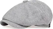 [Yixda] Men's Flat Cap Barret Cap Unisex Summer Breathable Peaked Cap Gatsby Flat Cap