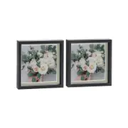 Nicola Spring 10" x 10" Black 3D Box Photo Frames - 8" x 8" Mount - Pack of 2