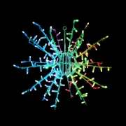 Christmas Complete LED Starburst Light RGB 3D 60cm