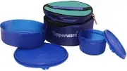 TP-525-T192 Tupperware Classic Lunch Box (Including Bag) with Tropical Cup and Large Handy Bowl for Packing a Complete Meal