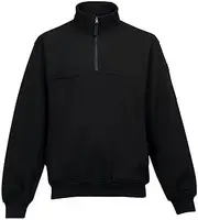 [AFC] Men's Quarter Zip Pullover Sweatshirt Black or Navy in 3x & 4x