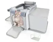 Pet Carrier Cats Dogs Airline Approved Soft Sided Crate Expandable Room Top Load