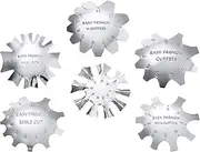DECORNIJIA 6pcs Nail Art Molds for Manicure Templates Stencils for French Nails for Personal Use Versatile