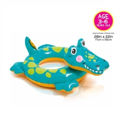 INTEX Inflatable Swim Pool Float Ring Toy Pool Float Crocodile BRAND NEW