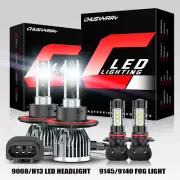 For 2007-2014 Ford Expedition LED Headlight Hi/Lo + Fog Light Bulbs Combo kit (for: Ford)