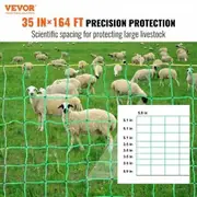 Electric Fence Netting, 0.88 x 49.98 m, PE Net Fencing with Posts & Double-Spiked Stakes, Utility Portable Mesh for Goats, Sheep, Lambs, Deer, Hogs, Dogs, Used in Backyards, Farms, and Ranches
