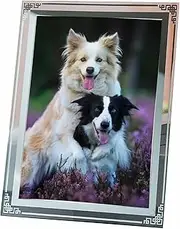 Frames Polished Silver Plate Picture Frame, A4 Certificate Frame ，Size 29.7x21cm Picture FramesGlass and crystal Photo frame ornaments For Tabletop Living Home & Office Decor