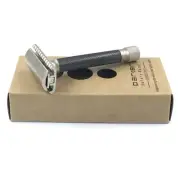 Safety Razor, ADJUSTABLE Parker Variant, Graphite Coloured Handle, 5 Free Blades