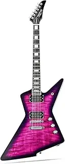WestCreek Revenge Solid Body Electric Guitar, Heavy Metal Guitar, Right Handed, Alnico Humbucker Pickups, Rounded End Jumbo Frets, Bone nut, Rosewood Fingerboard, Mahogany Body (Purple)