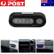 Mini LCD Digital Car Dashboard Electronic Time Clock Thermometer with Backlight