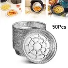 50Pcs Aluminium Foil Air Fryer Liner Non-Stick Pan Baking Pie Trays Kitchen AU
