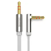 3.5mm Aux Cable 90 Degree Audio Flat Stereo Gold Plated Auxiliary Cable for Car Cellphone Earphone Beats
