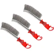 3Pcs Wire Scratch Brushes Set Carbon Steel and Stainless Steel Wire Brush for Au