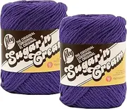[Lily] Bulk Buy: Sugar 'n Cream 100% Cotton Yarn (2-Pack) (Grape #0071)