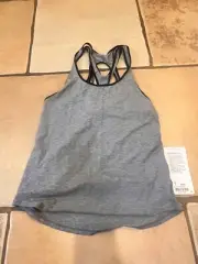 Lululemon Women’s Double Back Tank Gray Size 2 NWT
