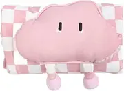 Heated Blanket, USB Eletric Throw Blanket with Cushion, Soft Fuzzy Cozy Plush Furry Comfy Warm Blanket, for Couch, Bed, Chair, Sofa, Bedroom, Office, 45 X 31 (Pink)