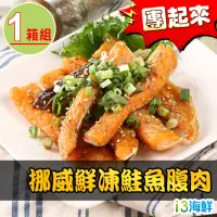 在飛比找momo購物網優惠-【愛上團購】挪威鮮凍鮭魚肚條(70包1箱)