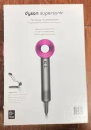 DYSON SUPERSONIC HAIR DRYER W/ DISPLAY STAND (HD07) IRON/ FUCHSIA- BRAND NEW.