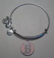 Alex and Ani BOSTON RED SOX CAP LOGO Silver Finish New Charm Bangle Bracelet