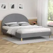 ALFORDSON Bed Frame Arched Base Grey Double