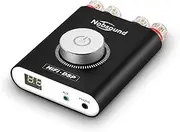 Nobsound NS-20G 200W Mini Bluetooth 5.0 Power Amplifier 2.0 Channel Wireless Receiver Hi-Fi DSP Stereo Headphone Audio Amp LED Display (Black)