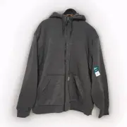 CARHARTT Rain Defender Rockland Sherpa Lined Hooded Hoodie Sweatshirt 2XL Gray
