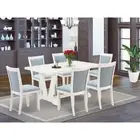 V026MZ015-7 7-Piece Modern Dining Set Contains a Dining Table and 6 Baby...