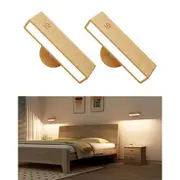 Wall Sconces Set of 2 Rechargeable Wall Lights with 360 Rotation,Battery Operated,Magnetic Wall Light,Wireless Wall Mount Light (2 Pack)