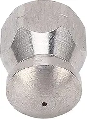 5000PSI High Pressure Washer Nozzle, Stainless Steel Jetter Nozzle with Plated Shell, for Sewer Cleaning (Round Head Front 1 Rear 6 Holes G3/8in)