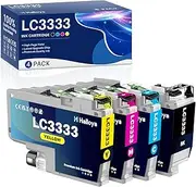 LC3333 Ink Cartridges Compatible for Brother LC 3333 LC-3333 High Yield Replacement Combo Work for DCP-J1100DW MFCJ1300DW Printer (1 Black, 1 Cyan, 1 Magenta, 1 Yellow,4 Pack)