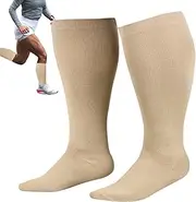 Compression Socks for Women Plus Size - High Compression Stockings | Plus Size Compression Socks Wide Calf Knee High Socks for Support