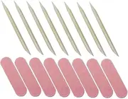 SAFIGLE 100Sets Multifunctional Manicure Tool Kit Includes Wooden Picks Nail Files for Handheld Nail Shaping and Polishing for Professional and Home Manicure Use