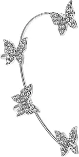 [FOMIYES] Butterfly Ear Clip Earhook Ear Cuff Jewelry Ears Cosplay Earrings Pierced Earrings Rhinestone Dangle Earrings Over Ear Earrings Zinc Alloy Miss Reptile Temperament