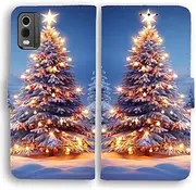 Winter Snow White Christmas Theme Print Flip Wallet Phone Case for Nokia 1-9 / C/G/X Phone Series (Nokia XR21)