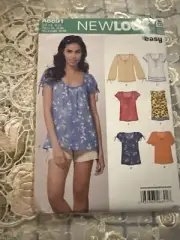 New Look Pattern A6891 Women's Top Blouse Sizes 10-12-14-16-18-20-22 Uncut FF