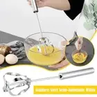 Steel Semi-Automatic Whisk Home Kitchen Baking Lightweight. Tools I0G4