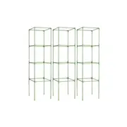 3 Pack Tomato Cages,Square Tomato Plant Stakes Support Cages Trellis for Garden Climbing Vegetables Flowers Fruits (3 Pack,Extra Bold)