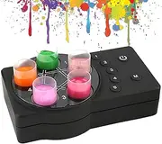 Portable Vortex Mixer, Wireless Pigment Mixer Kit with Type-C Recharge, 8 Cups & 90 Rods for Studios & On-The-Go Mixing Nail Polish Shaker