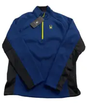 Spyder Outbound Blue Polyester Knit Pullover 1/2 Zip NEW Medium Mens M