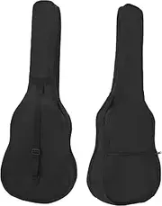 AKOOSY Guitar Bag with Side Zipper Durable Strap Front Pocket for Electric Acoustic Guitars Black