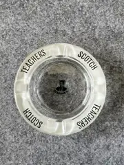 Teachers Scotch Round Glass Ashtray