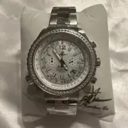 Abingdon Womens Jackie Dreamy White Chronograph E6B Pilot Watch JA-DW