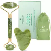Jade Roller & Gua Sha Set – Real Jade Facial Tools for Skin Care Routine – Certi