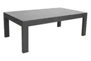 VI Artemis Aluminium Slatted Top Outdoor Dining Table - Charcoal