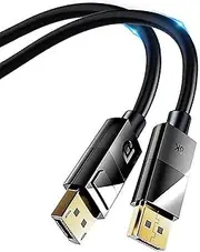 8K Display Port Cable 1.4 (8K@60Hz,4K@144Hz,2K@165Hz,32.4Gbps) DP to DP Cable Ultra High Speed for Laptop PC TV Gaming Monitor (1.5 Meters)