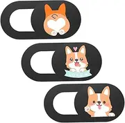 MERRYHAPY 3 Pcs Pet Design Camera Cover Slide for Laptop Tablet Abs Material Webcam Cover for Privacy