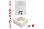 6 x 10" inch CAKE BOXES Window Face Cardboard White Cake Cupcake Box Birthday Party Bulk