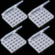 Bobbin Box,Machine Bobbin Organizer Plastic Case,Transparent 25 Slots Empty Bobb
